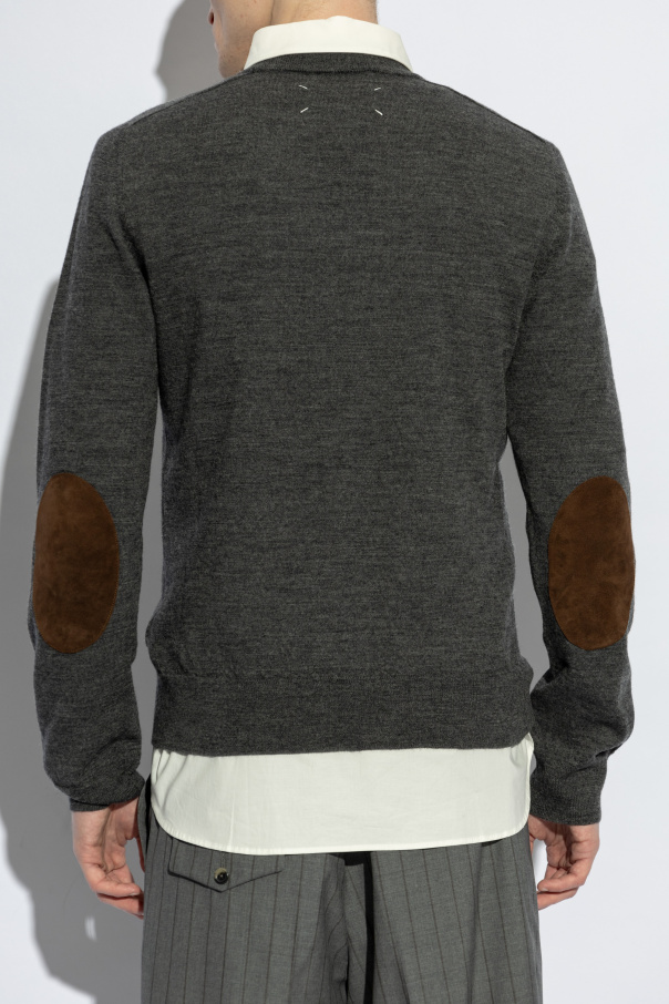 sk style's様Maison Margiela ELBOW PATCH Grey Sweater with elbow patches Maison Margiela - Vitkac AS